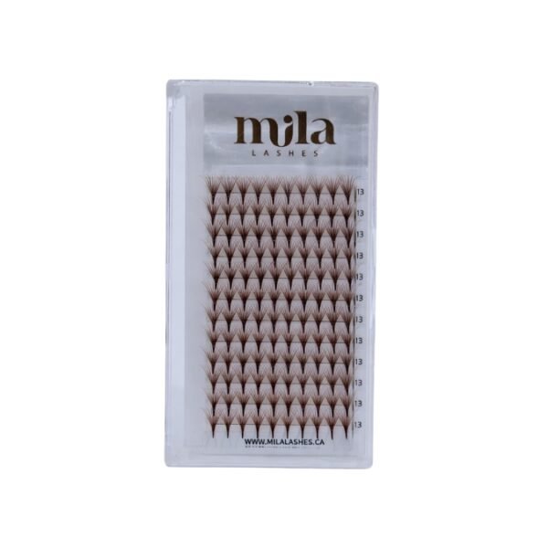 Extension de cils 8D Brun foncé - Courbe D Diamètre 0.05 mm