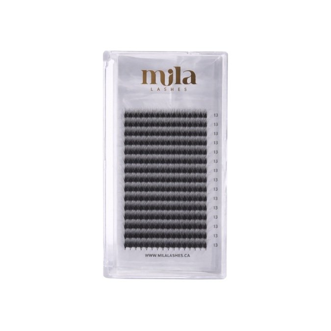 Extension de cils Effet libanais 1D (Classique) - Noir Courbe D